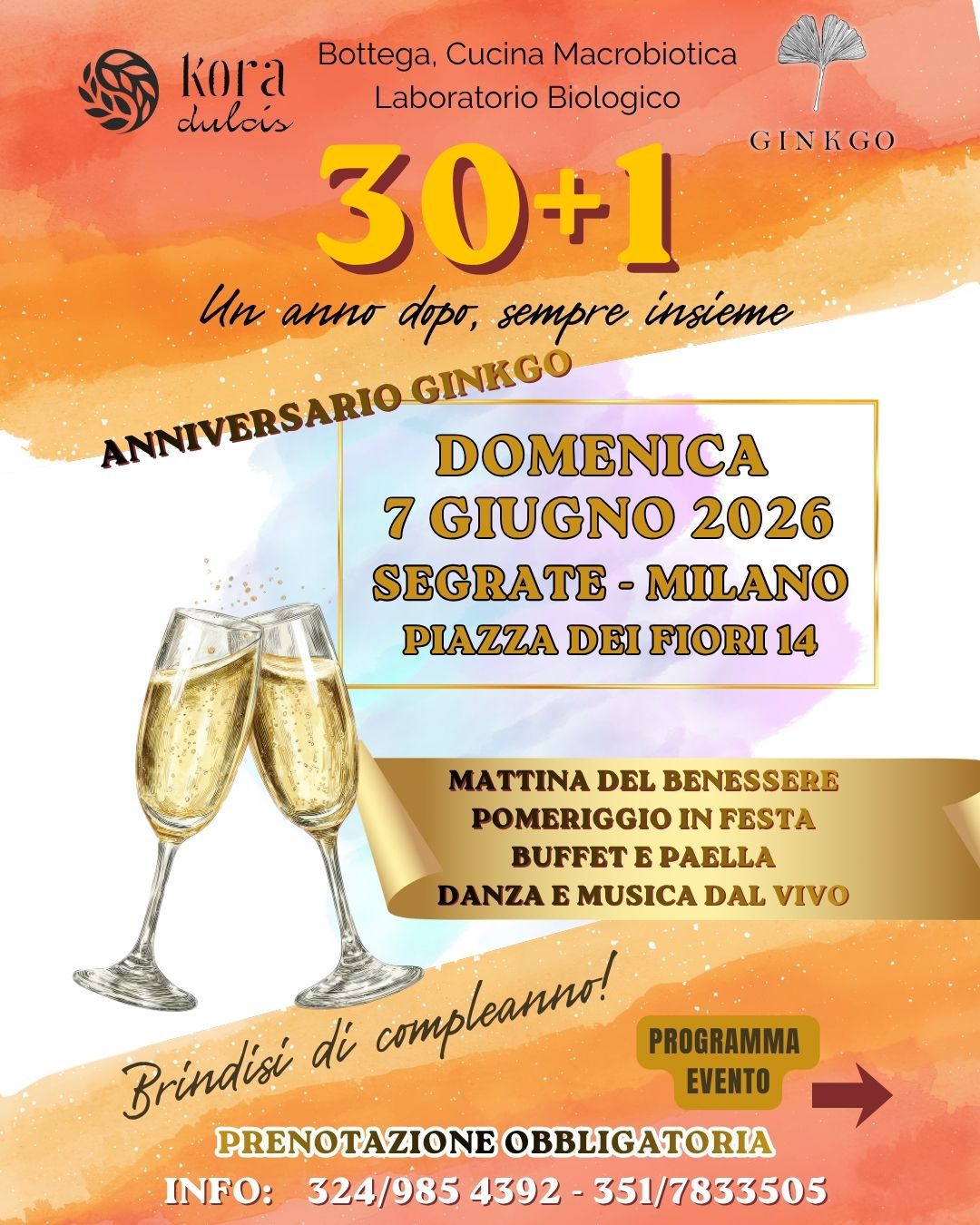 Locandina fronte dell'Evento 30+1 Ginkgo con incontro Il Linguaggio Segreto delle Erbe